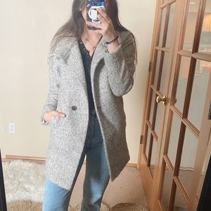 Ann Taylor Light Gray Pea Coat